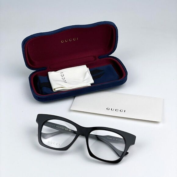 SALE! NEW Gucci GG1299O 001 Black Square Women Eyeglasses main image 7